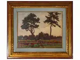 Renuccio Renucci, Wooded landscape, oil on panel