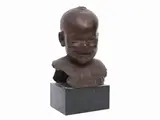 Vito Vaccaro, Head of a child, bronze sculpture