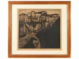 Celestini Celestino, Pitigliano - Le città etrusche, etching