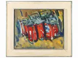 Drums by Enzo Pregno, oil on canvas, offered May 2023