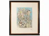 Enrico Baj, Personages, imprinted lithograph