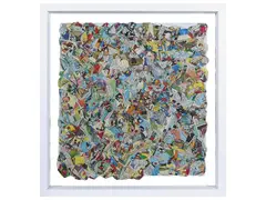 Bandpatabitte by Arturo Carmassi, collage on canvas, offered Apr 2023