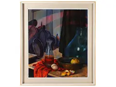 Interno di cantina Anni Settanta by Dyalma Stultus, oil on canvas, offered Apr 2023