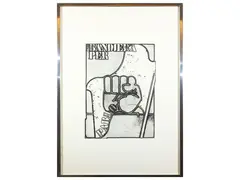 Giò Pomodoro, Bandiera per Pablo, etching