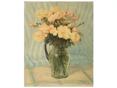 Vase of Flowers 1935 by Dino Uberti, oil on canvas, offered Mar 2023