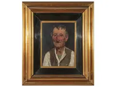 Male character by Arturo Ricci, oil on panel, offered Mar 2023