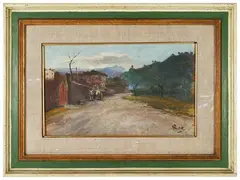 Street cracker by Rutilio Muti, oil on panel, offered Mar 2023