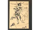 Antonio Vangelli, Harlequin, marker on paper