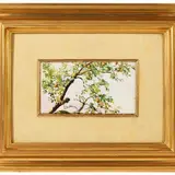 Raffaello Sorbi, Peach tree, oil on panel