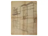 Fillide Levasti, Workers at work, charcoal sketch on paper