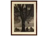 Fillide Levasti, Albero e pachina 1940 circa, charcoal on paper