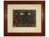Mario Marcucci, Three figures on the beach 1950