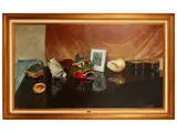 Paolo Ghiglia, Still life - Composition of the Forties, oil on panel