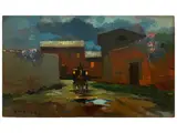 Notturno by Renato Natali, oil on hardboard, offered Feb 2023