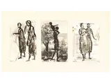 Quinto Martini, Personages, three sketches in ink on paper