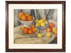 Arance e limoni by Fillide Levasti, oil on panel, offered Feb 2023