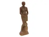 Giulio Porcinai, Woman with guitar, terracotta sculpture