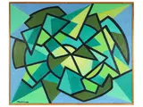 Scomposizione 1967 by Osvaldo Medici Del Vascello, oil on canvas, offered Feb 2023
