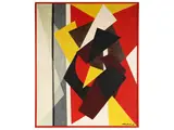 La finestra 1969 by Osvaldo Medici Del Vascello, oil on canvas, offered Feb 2023