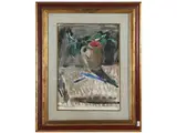 Jug with flowers 1967 by Enzo Faraoni, watercolor on paper, offered Feb 2023
