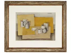 Vieri Vagnetti, Yellow theme 1971, oil on canvas