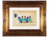 Panchina 1985 by Rodolfo Marma, oil on canvas board, offered Feb 2023