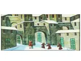 Norberto Proietti, Glimpse of a snowy square with characters