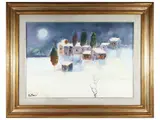 Lido Bettarini, Winter landscape, oil on canvas