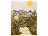 Renzo Grazzini, Landscape, oil on panel