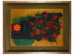 Tribute to Antoine Meilland 1967 by Rinaldo Burattin, oil on canvas, offered Feb 2023