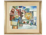 Lucio Andrich, Composition, oil on canvas