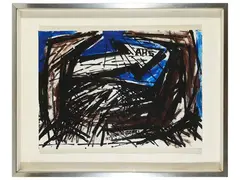 Composition 1973 by Vinicio Berti, acrylic on cardboard, offered Feb 2023