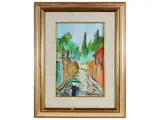 Via S. Leonardo by Rodolfo Marma, oil on panel, offered Feb 2023