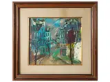 Renato Bussi, Paris 1969, oil on panel