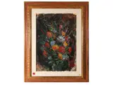 Quinto Martini, Triumph of flowers, oil on cardboard