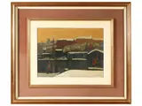 Marcello Boccacci, La neve Case di Rifredi (Firenze) 1949, oil on panel signed and dated