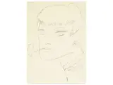 Alberto Manfredi, Quanto ha mangiato! Wannona! 1979, pencil on paper