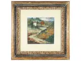 Gianfranco Frezzolini, View of farmhouses, two oil paintings on canvas