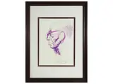 Rinaldo Burattin, Giovanni Spadolini, Diego Valeri, Lucia Zotti, Tino Buazzelli, Luciano Pavarotti and others, collection of seven mixed media drawings on paper