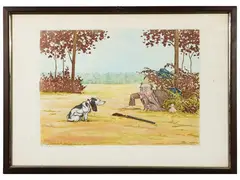 Arthur Boris Klein, Ironic hunting scenes, etchings