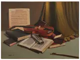 Giacomo Tabellini, Still life with tools, 1970, oil on canvas