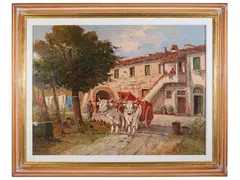 Rustico by Renzo Martini, oil on faesite, offered Feb 2023