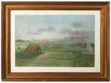 Aurelio Zingoni, Country landscape, pastel on paper