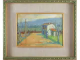 Dino Migliorini, Landscape with a house, oil on canvas