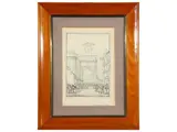 Antonio Senape, Porta Capuana in Naples, ink on paper