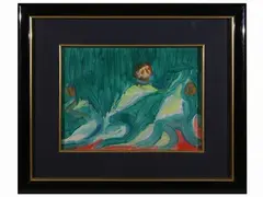 Figure 1963 by Virgilio Guidi, oil on canvas, offered Dec 2022