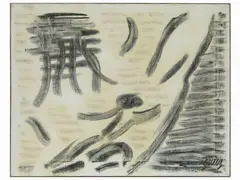 Figure in space by Virgilio Guidi, oil on canvas, offered Dec 2022