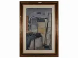 Orfeo Tamburi, City landscape 1956, oil on canvas