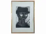 Cesco Magnolato, Artist proof portrait 1958, lithograph