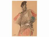 Dina Bellotti, Swiss guard, pastel on paper